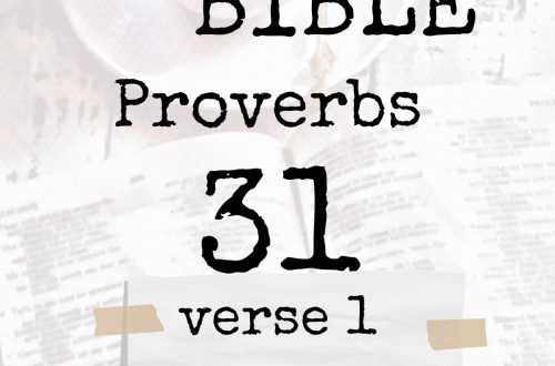 proverbs 31 vers, know the bible seriese 1