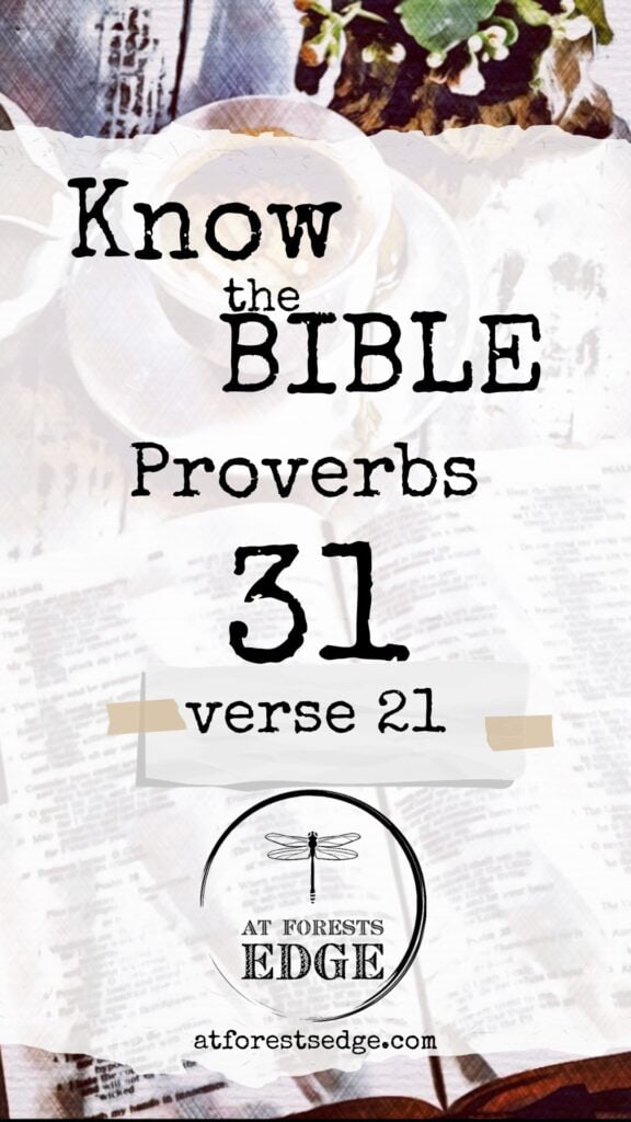 Proverbs 31:21 bible study 