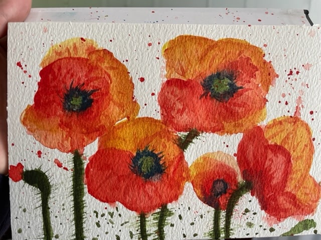 watercolor splatter technique