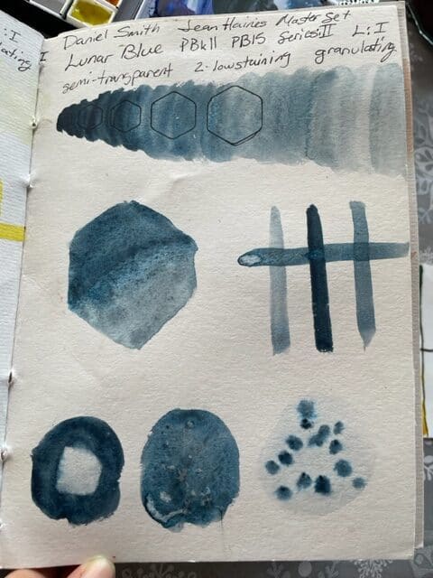 Techniques including wash, wet on wet, lifting, salt, glazing.