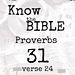 Bible study explaining proverbs 31:24