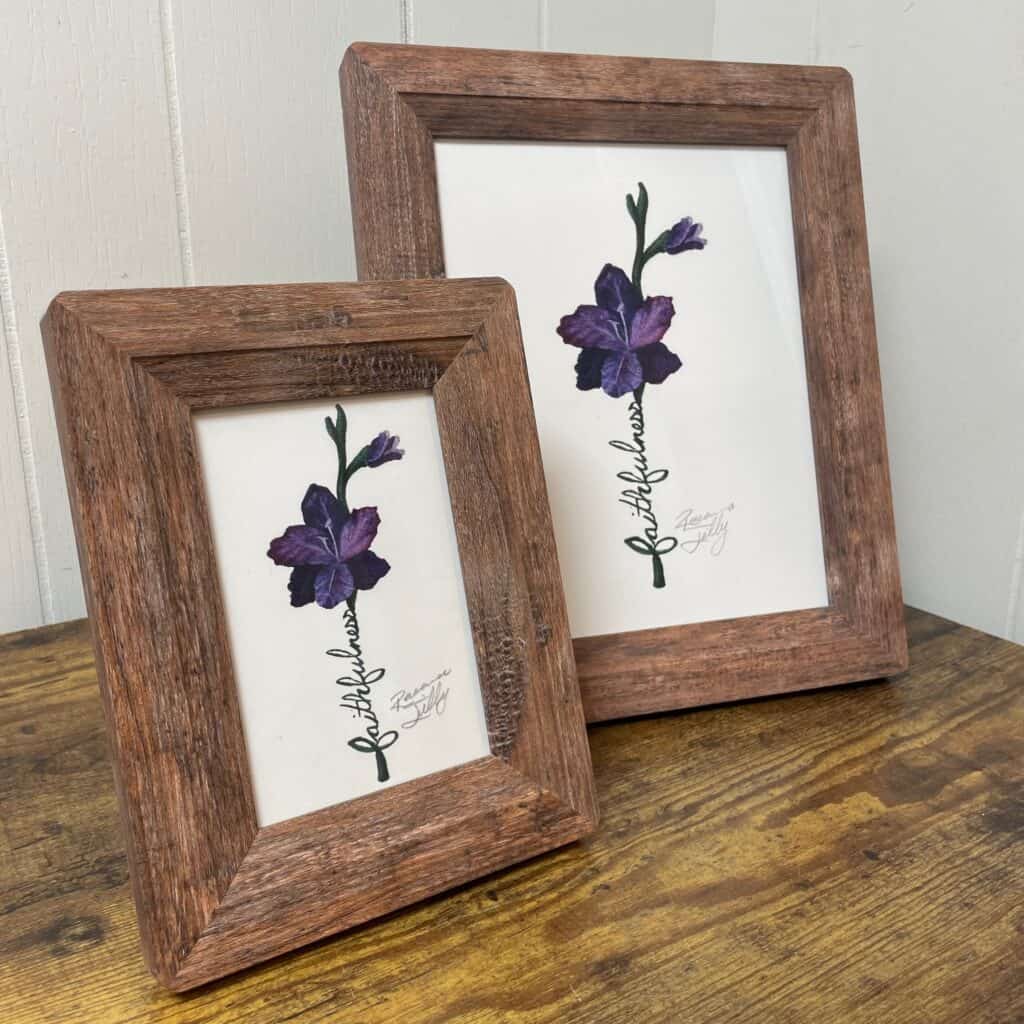 faithfulness gladiolus flowers of the spirit Original Art by Raeanna Tilly