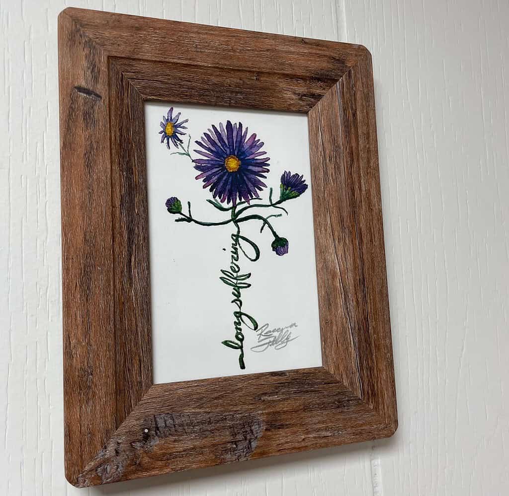 flowers of the spirit longsuffering aster watercoloer