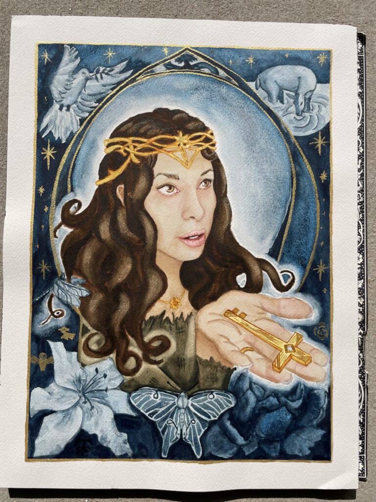 Self Portrait Crown of Life 
Ri Alfirin
Homeless to Artist How God Saved My Life Raeanna Tilly Fine Art Watercolor Artist