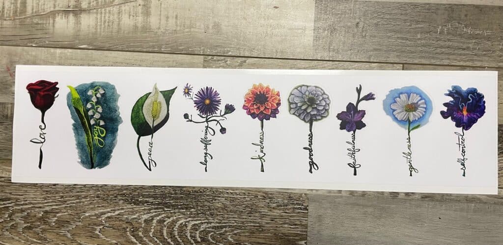 flowers of the spirit vinyl decals gifts for her