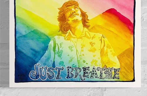 just breathe watercolor painting and fine art giclee prints to support rebuilding efforts in western nc