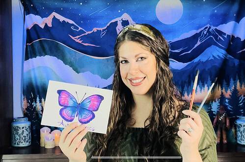 butterfly of hope watercolor tutorial for grieving parents child loss Raeanna Tilly Fine Art