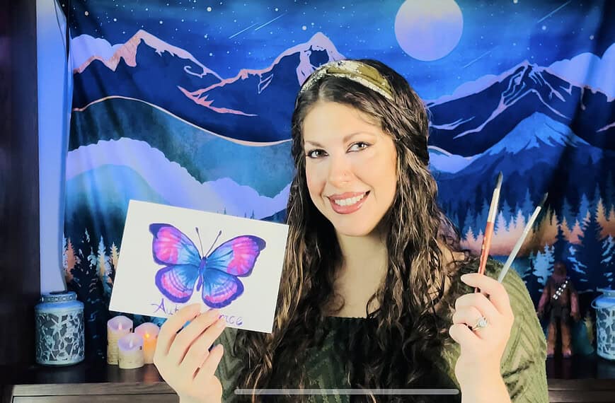 butterfly of hope watercolor tutorial for grieving parents child loss Raeanna Tilly Fine Art