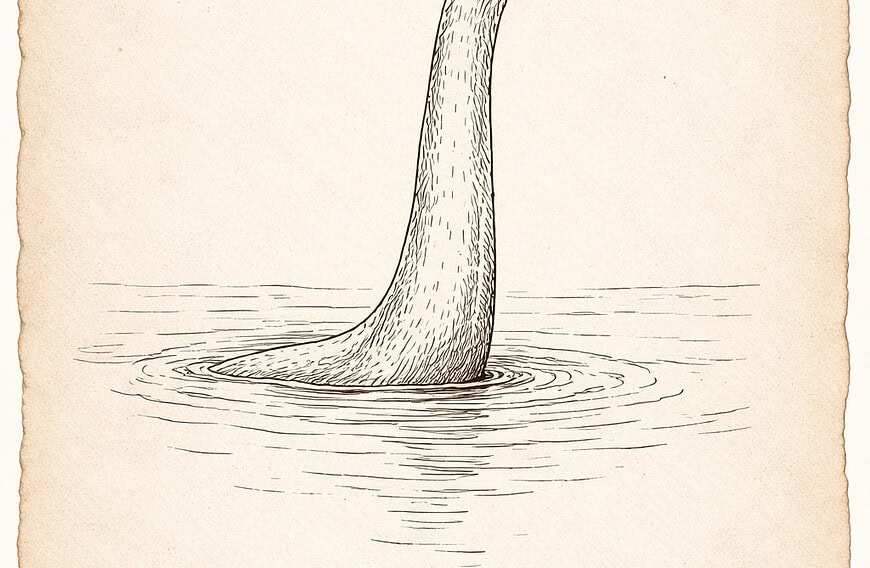 Field Notes Loch Ness Monster WaterHorse Kelpie Legend Sketch