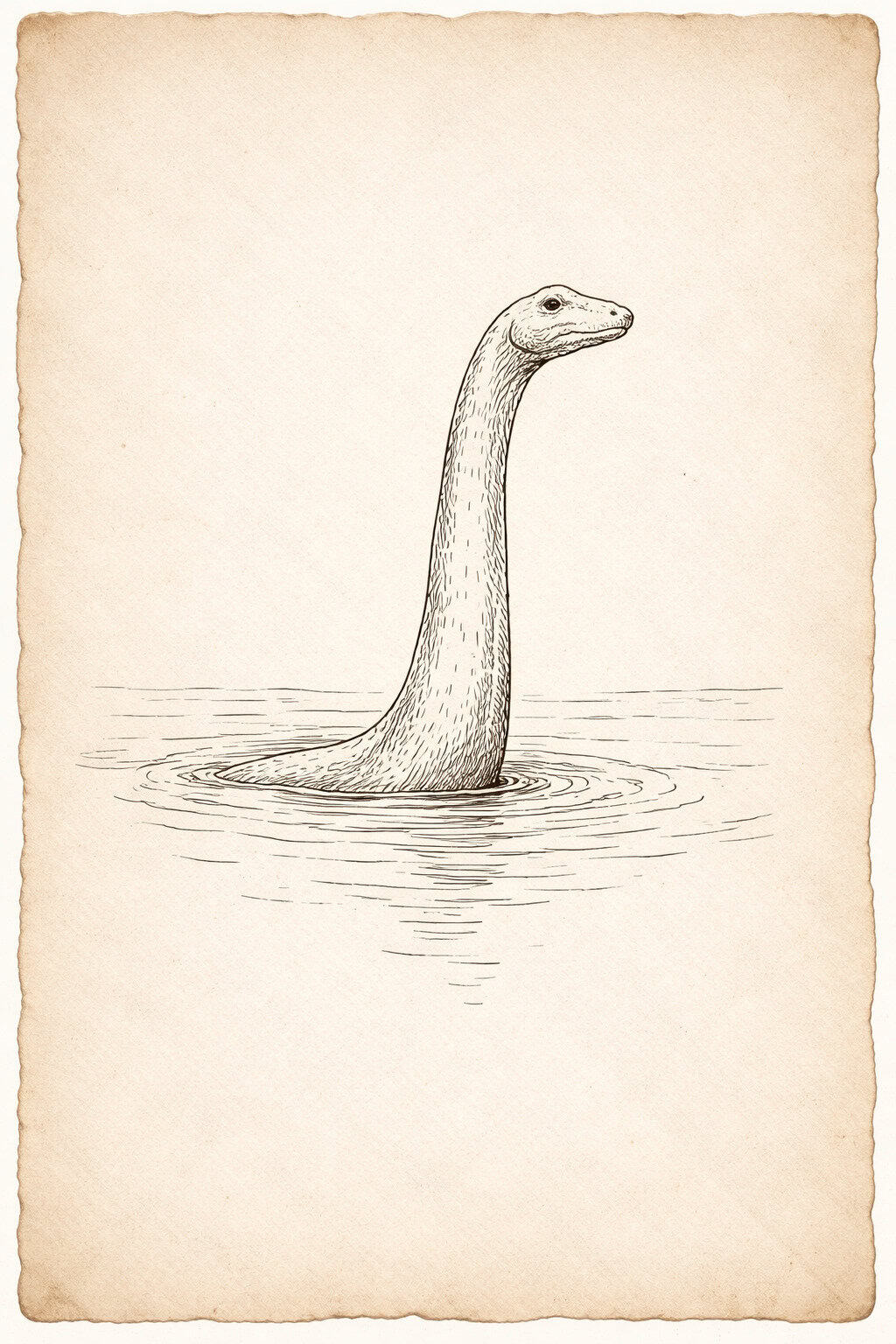Field Notes Loch Ness Monster WaterHorse Kelpie Legend Sketch