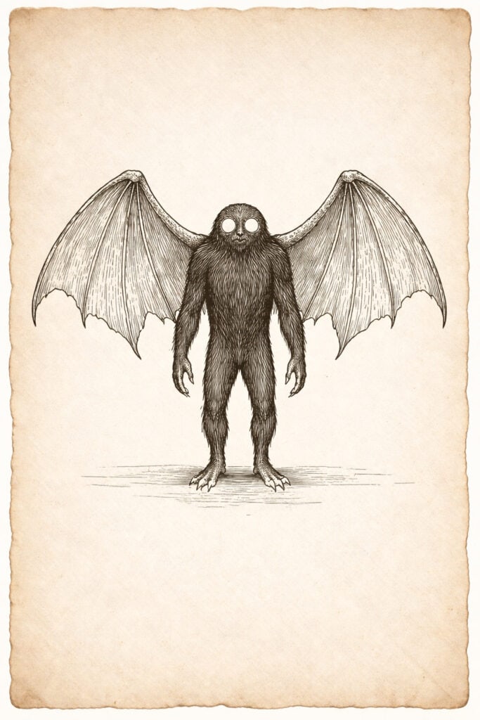 Field Notes Mothman Sketch