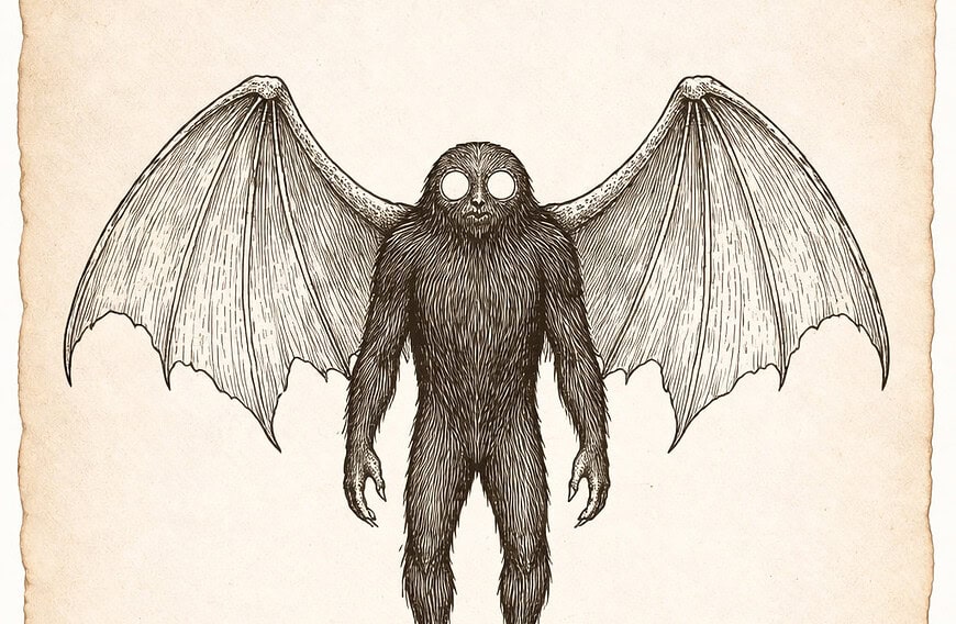 Field Notes Mothman Sketch