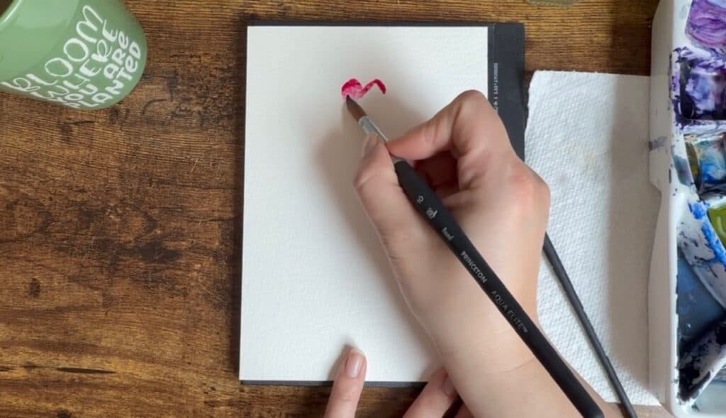 easy watercolor tulip tutorial painting petals