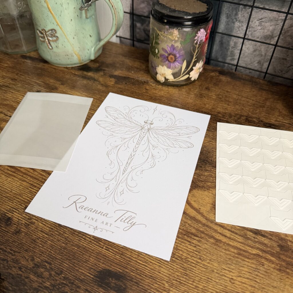 aceo packaging dragonfly raeanna tilly