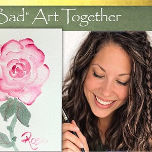 Watercolor Rose Tutorial Reluctant artist easy beginner Raeanna Tilly Fine Art Artist of Hope