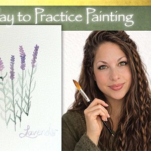 Reluctant Artist Tutorial Easy Watercolor Lavender Tutorial for beginners 5 minutes