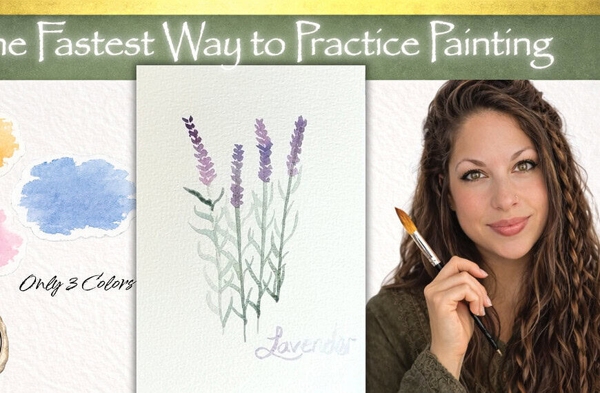 Reluctant Artist Tutorial Easy Watercolor Lavender Tutorial for beginners 5 minutes