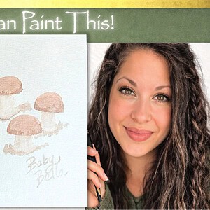 Baby Bella Watercolor Tutorial using 3 colors for beginner artists